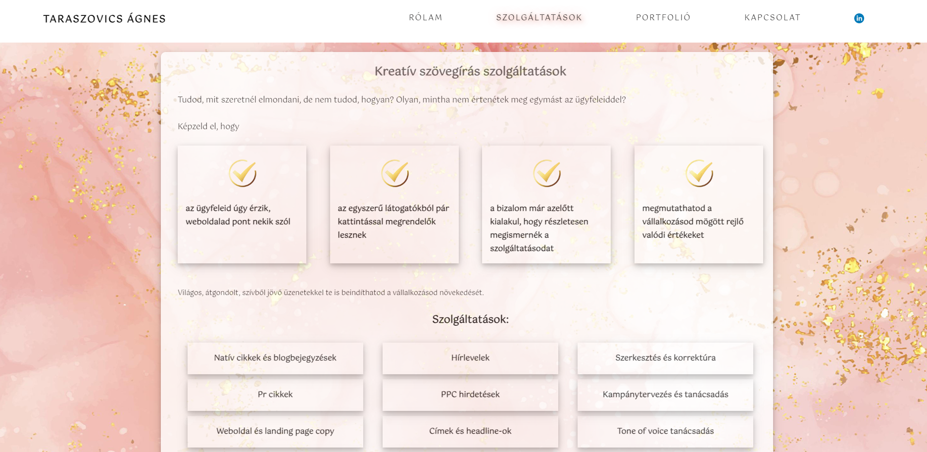 Taraszovics Ágnes CopyWriting Image